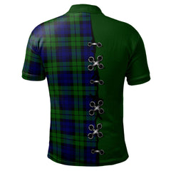 Bannatyne Tartan Polo Shirt - Lion Rampant And Celtic Thistle Style
