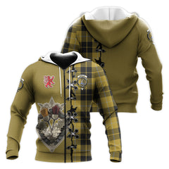 Barclay Dress Tartan Hoodie - Lion Rampant And Celtic Thistle Style