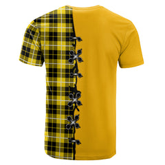 Barclay Dress Modern Tartan T-shirt - Lion Rampant And Celtic Thistle Style