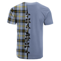 Bell Tartan T-shirt - Lion Rampant And Celtic Thistle Style