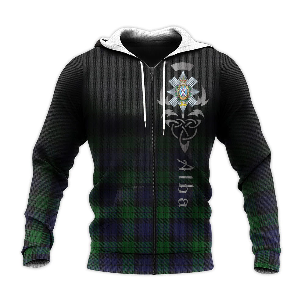 Black Watch Tartan Hoodie - Alba Celtic Style