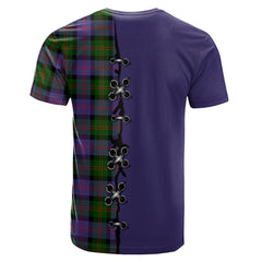 Blair Modern Tartan T-shirt - Lion Rampant And Celtic Thistle Style