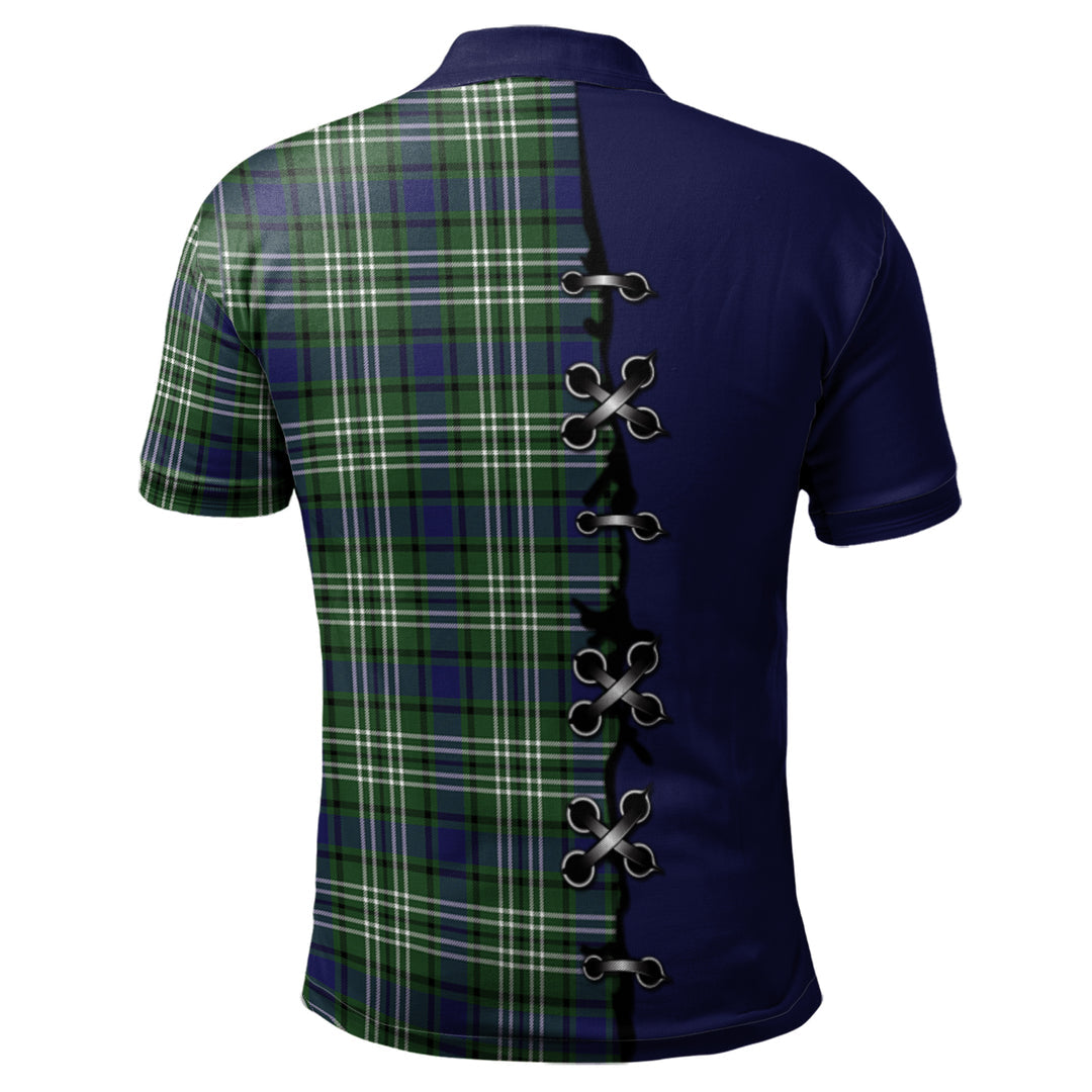 Blyth Tartan Polo Shirt - Lion Rampant And Celtic Thistle Style