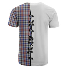 Boswell Tartan T-shirt - Lion Rampant And Celtic Thistle Style