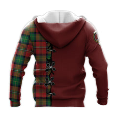 Boyd Modern Tartan Hoodie - Lion Rampant And Celtic Thistle Style