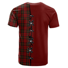 Brodie Tartan T-shirt - Lion Rampant And Celtic Thistle Style