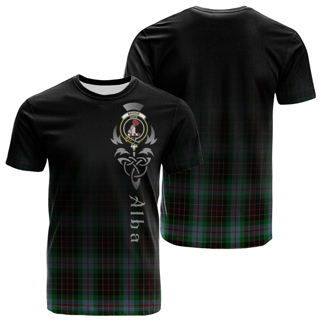 Brodie Hunting Tartan Crest T-shirt - Alba Celtic Style