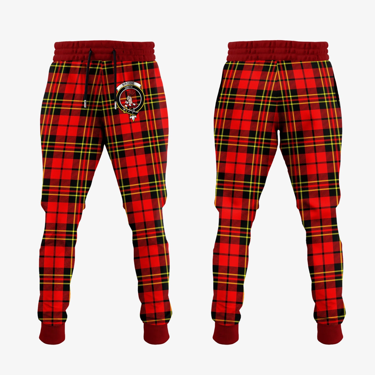 Brodie Modern Tartan Crest Jogger Sweatpants