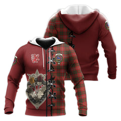 Bruce Tartan Hoodie - Lion Rampant And Celtic Thistle Style