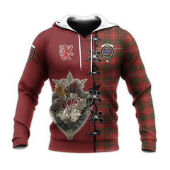 Bruce Tartan Hoodie - Lion Rampant And Celtic Thistle Style