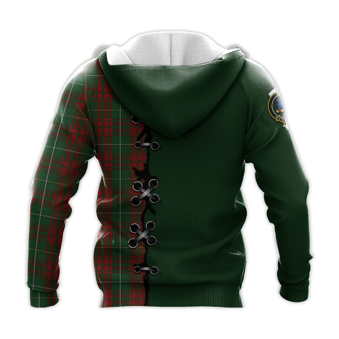 Bruce Hunting Tartan Hoodie - Lion Rampant And Celtic Thistle Style