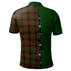 Buchan Modern Tartan Polo Shirt - Lion Rampant And Celtic Thistle Style