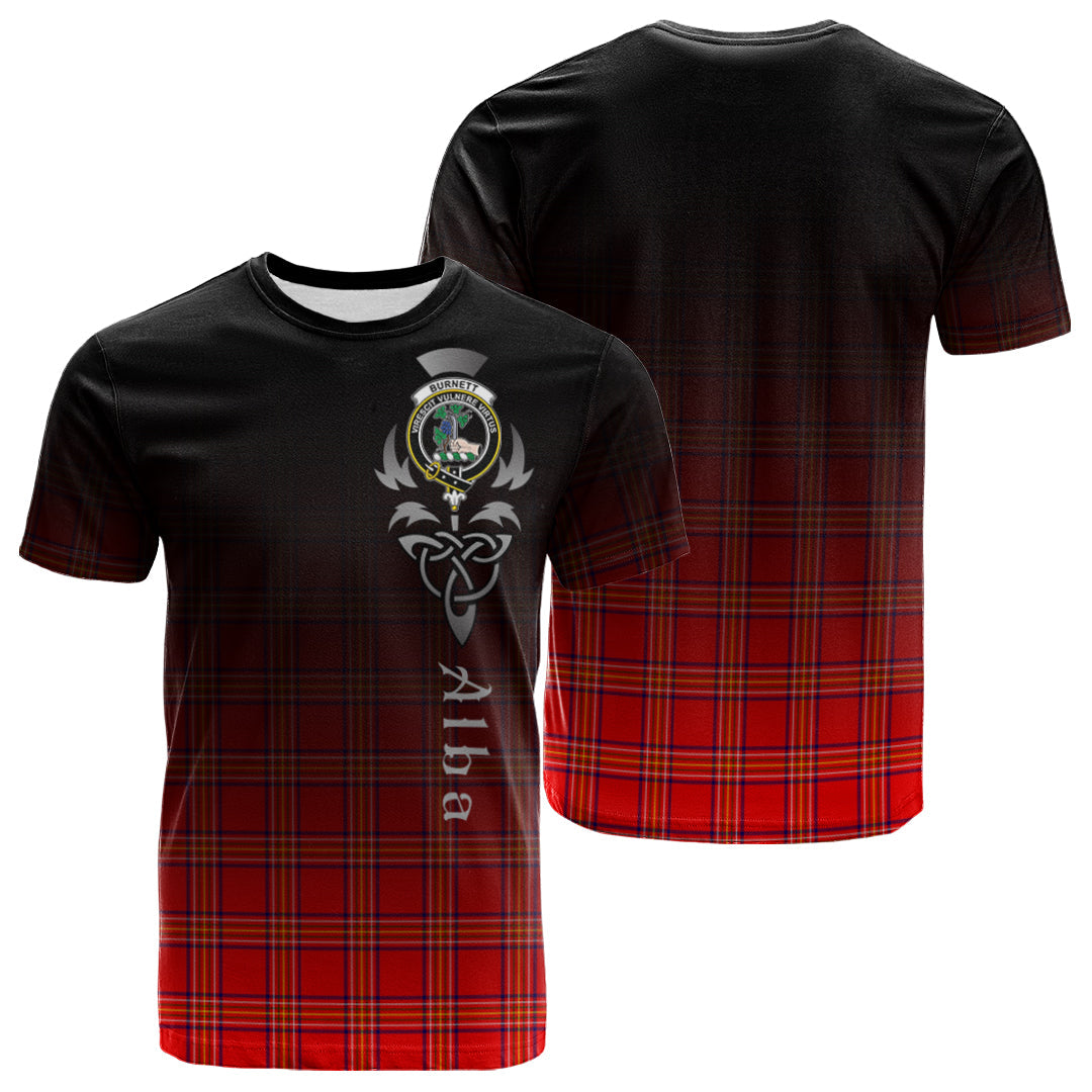 Burnett Modern Tartan Crest T-shirt - Alba Celtic Style