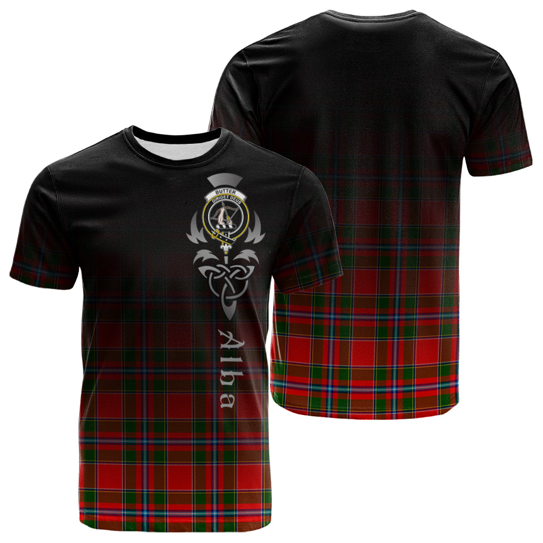 Butter Tartan Crest T-shirt - Alba Celtic Style