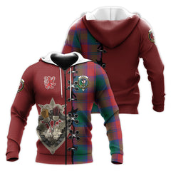 Byres (Byses) Tartan Hoodie - Lion Rampant And Celtic Thistle Style