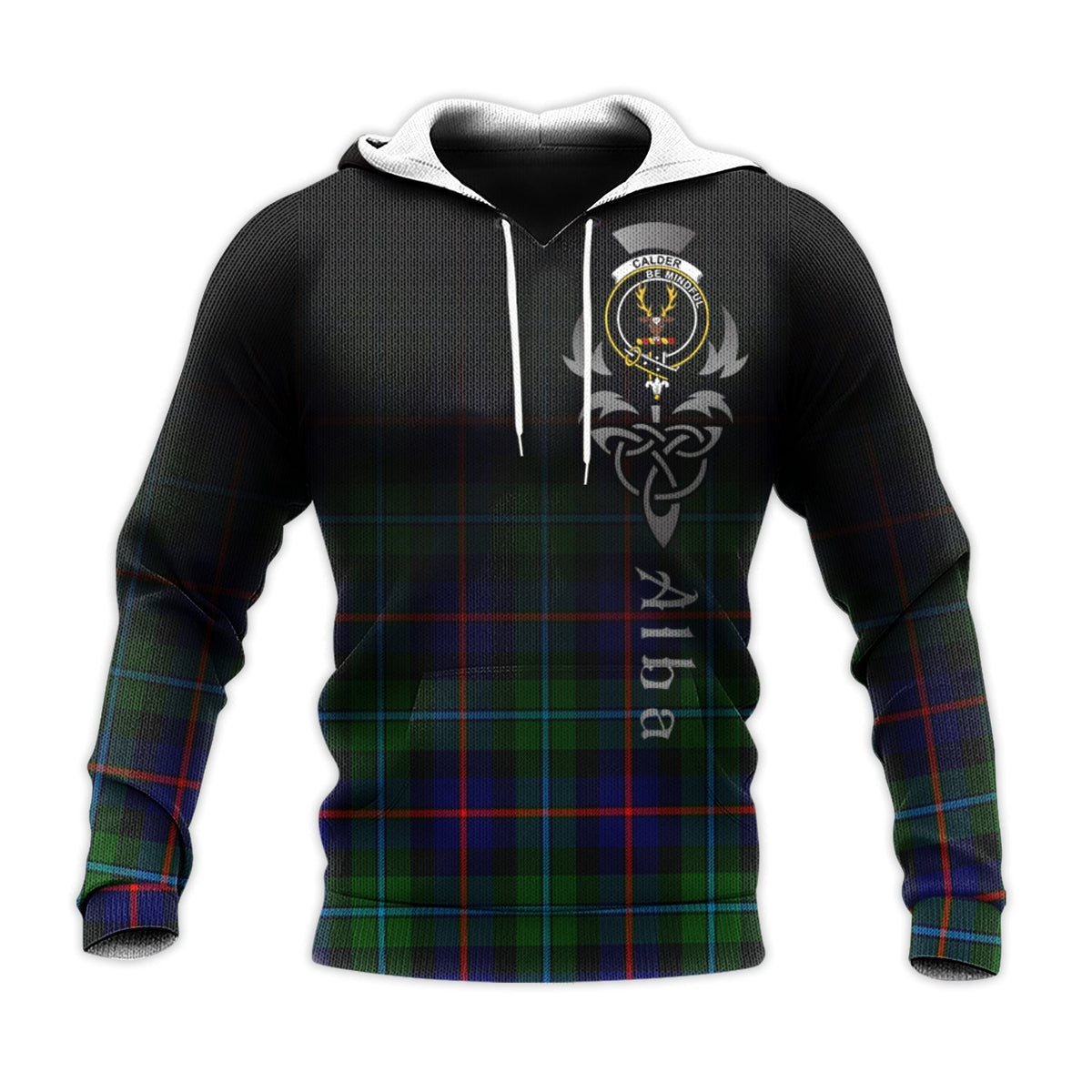 Calder Modern Tartan Hoodie - Alba Celtic Style