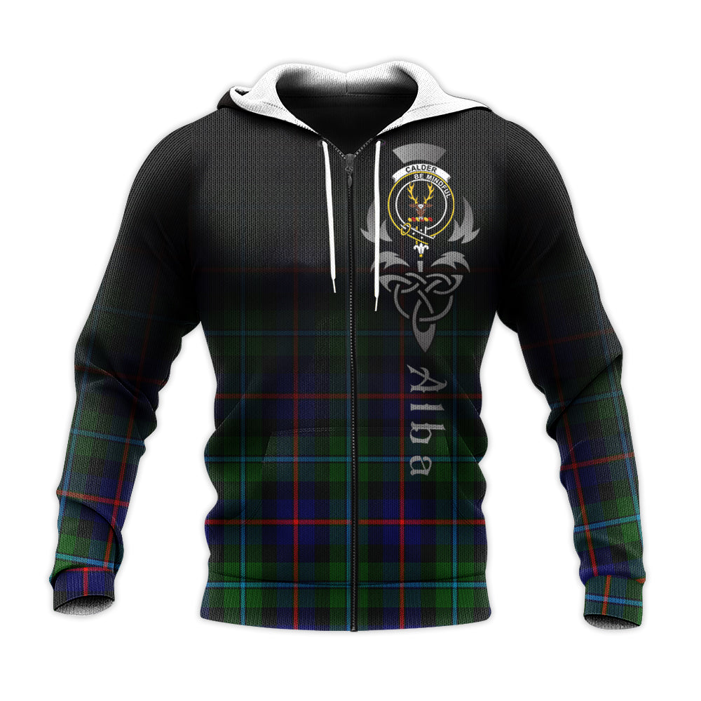 Calder Modern Tartan Hoodie - Alba Celtic Style