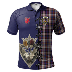 Cameron of Erracht Dress Tartan Polo Shirt - Lion Rampant And Celtic Thistle Style