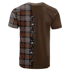 Cameron of Erracht Weathered Tartan T-shirt - Lion Rampant And Celtic Thistle Style