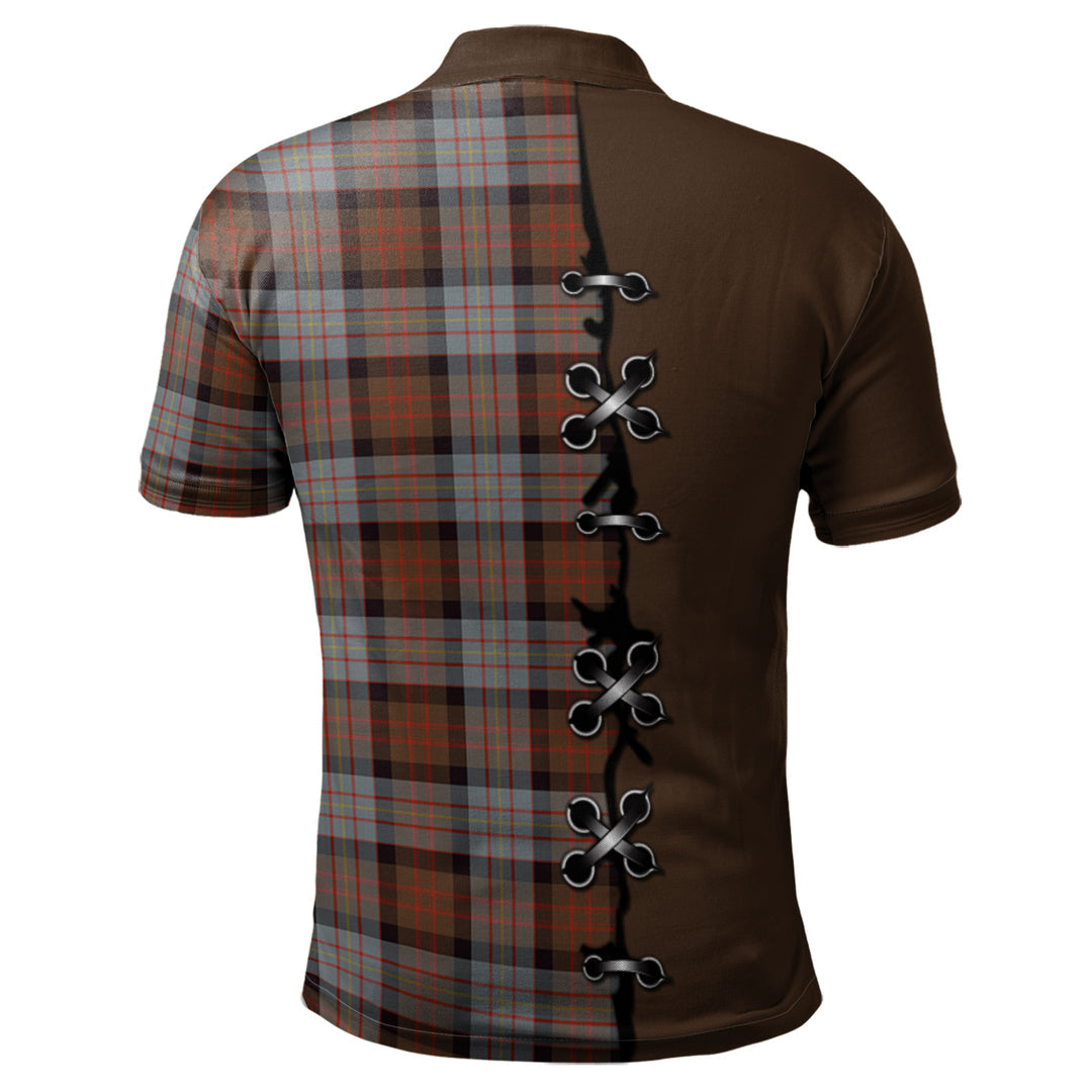 Cameron of Erracht Weathered Tartan Polo Shirt - Lion Rampant And Celtic Thistle Style