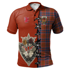 Cameron of Lochiel Ancient Tartan Polo Shirt - Lion Rampant And Celtic Thistle Style