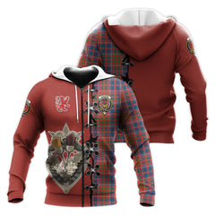 Cameron of Lochiel Ancient Tartan Hoodie - Lion Rampant And Celtic Thistle Style