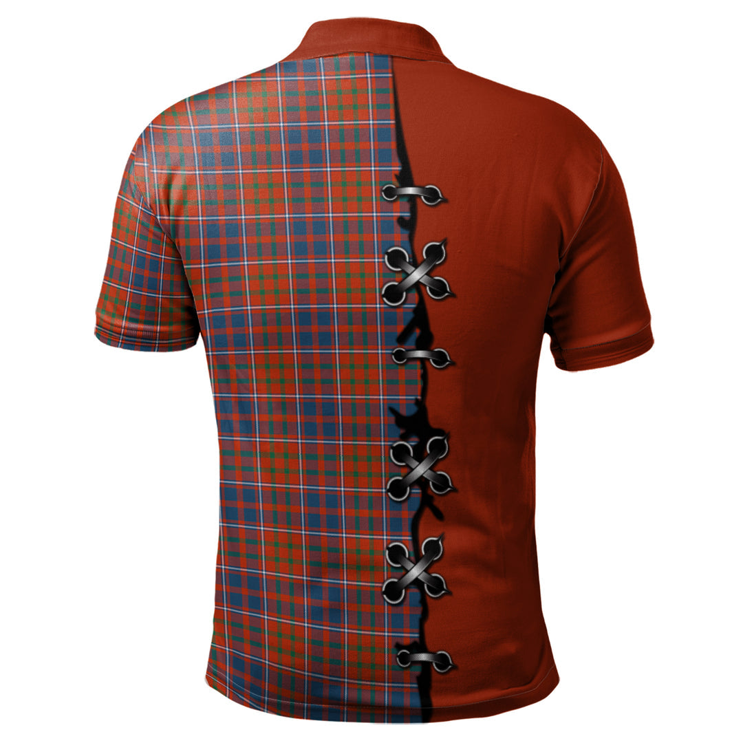 Cameron of Lochiel Ancient Tartan Polo Shirt - Lion Rampant And Celtic Thistle Style