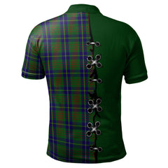 Cameron of Lochiel Hunting Tartan Polo Shirt - Lion Rampant And Celtic Thistle Style