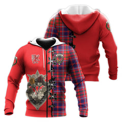 Cameron of Lochiel Modern Tartan Hoodie - Lion Rampant And Celtic Thistle Style