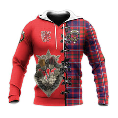 Cameron of Lochiel Modern Tartan Hoodie - Lion Rampant And Celtic Thistle Style