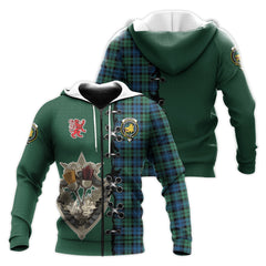 Campbell Ancient 02 Tartan Hoodie - Lion Rampant And Celtic Thistle Style