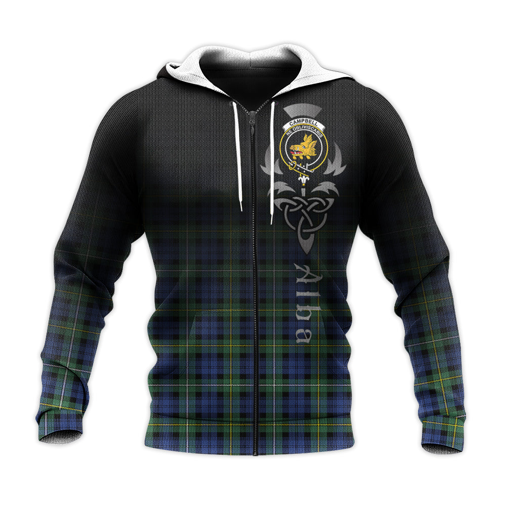 Campbell Argyll Ancient Tartan Hoodie - Alba Celtic Style