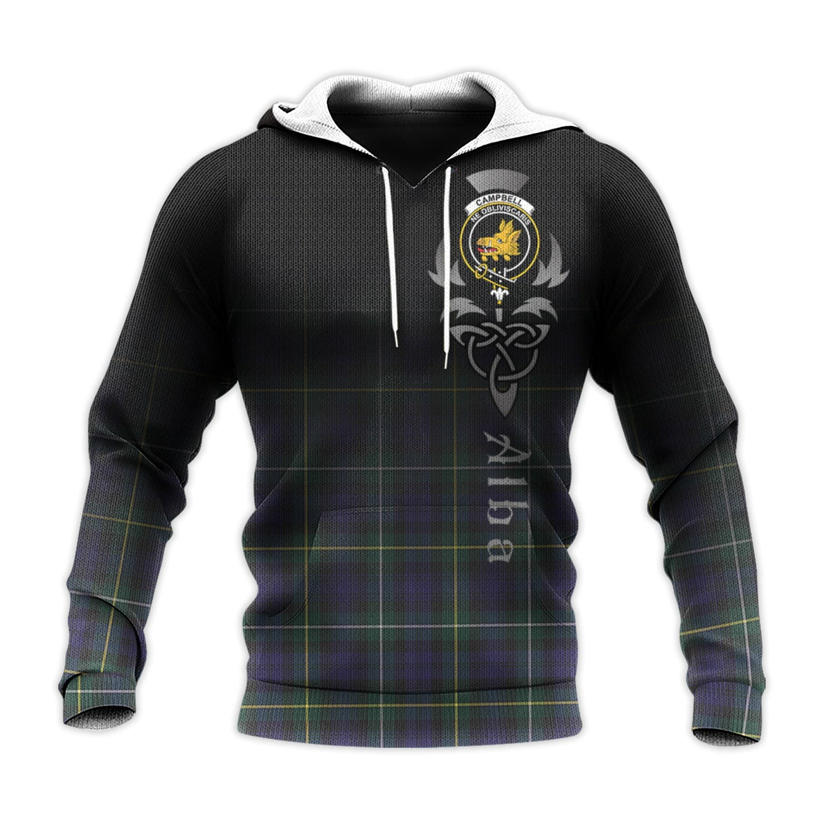 Campbell Argyll Modern Tartan Hoodie - Alba Celtic Style