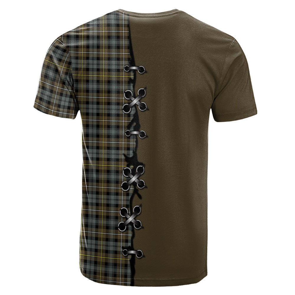 Campbell Argyll Weathered Tartan T-shirt - Lion Rampant And Celtic Thistle Style