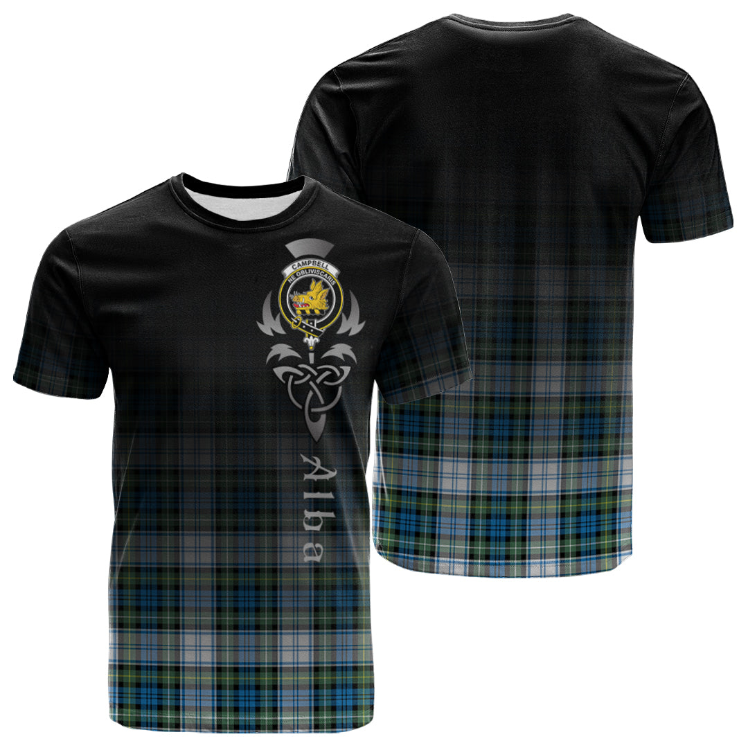 Campbell Dress Ancient Tartan Crest T-shirt - Alba Celtic Style