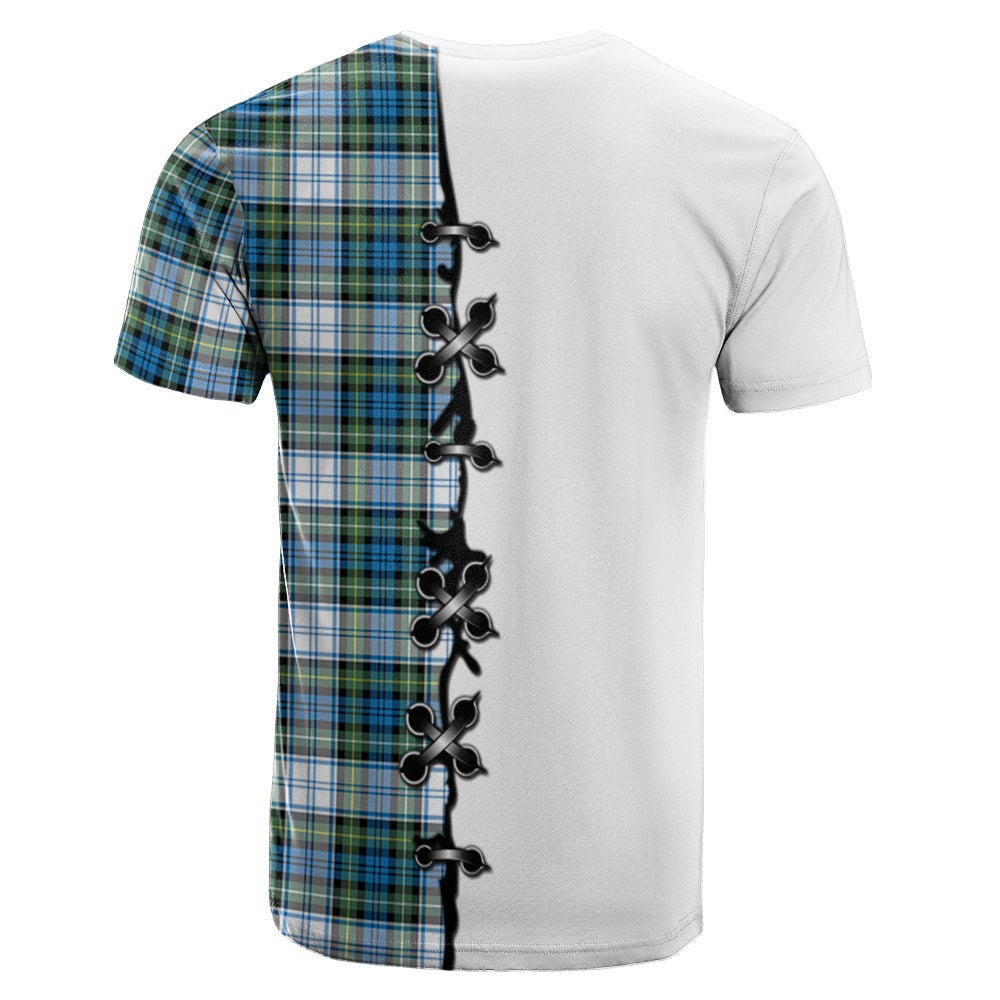 Campbell Dress Ancient Tartan T-shirt - Lion Rampant And Celtic Thistle Style