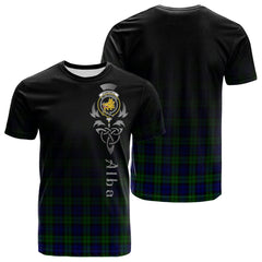 Campbell Modern Tartan Crest T-shirt - Alba Celtic Style