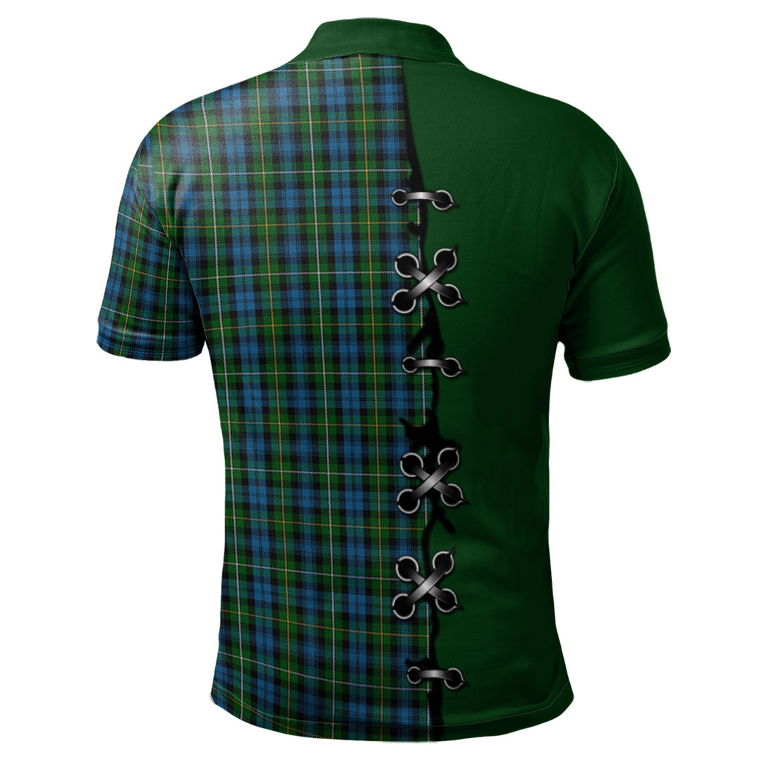 Campbell of Argyll 02 Tartan Polo Shirt - Lion Rampant And Celtic Thistle Style