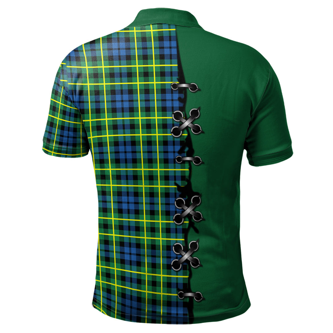 Campbell of Breadalbane Ancient Tartan Polo Shirt - Lion Rampant And Celtic Thistle Style