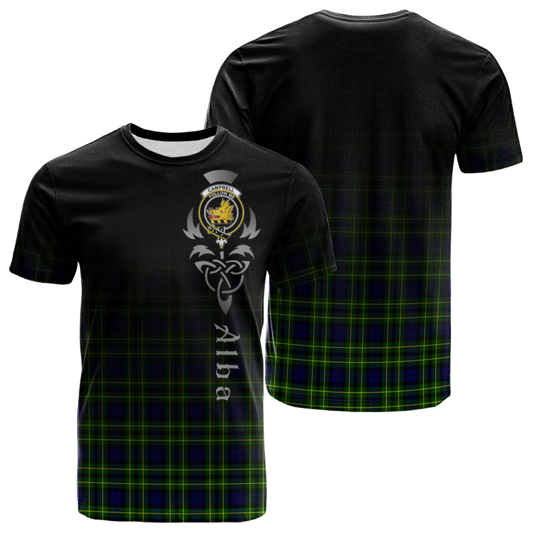 Campbell Of Breadalbane Modern Tartan Crest T-shirt - Alba Celtic Style