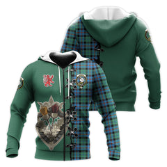 Campbell of Cawdor Ancient Tartan Hoodie - Lion Rampant And Celtic Thistle Style