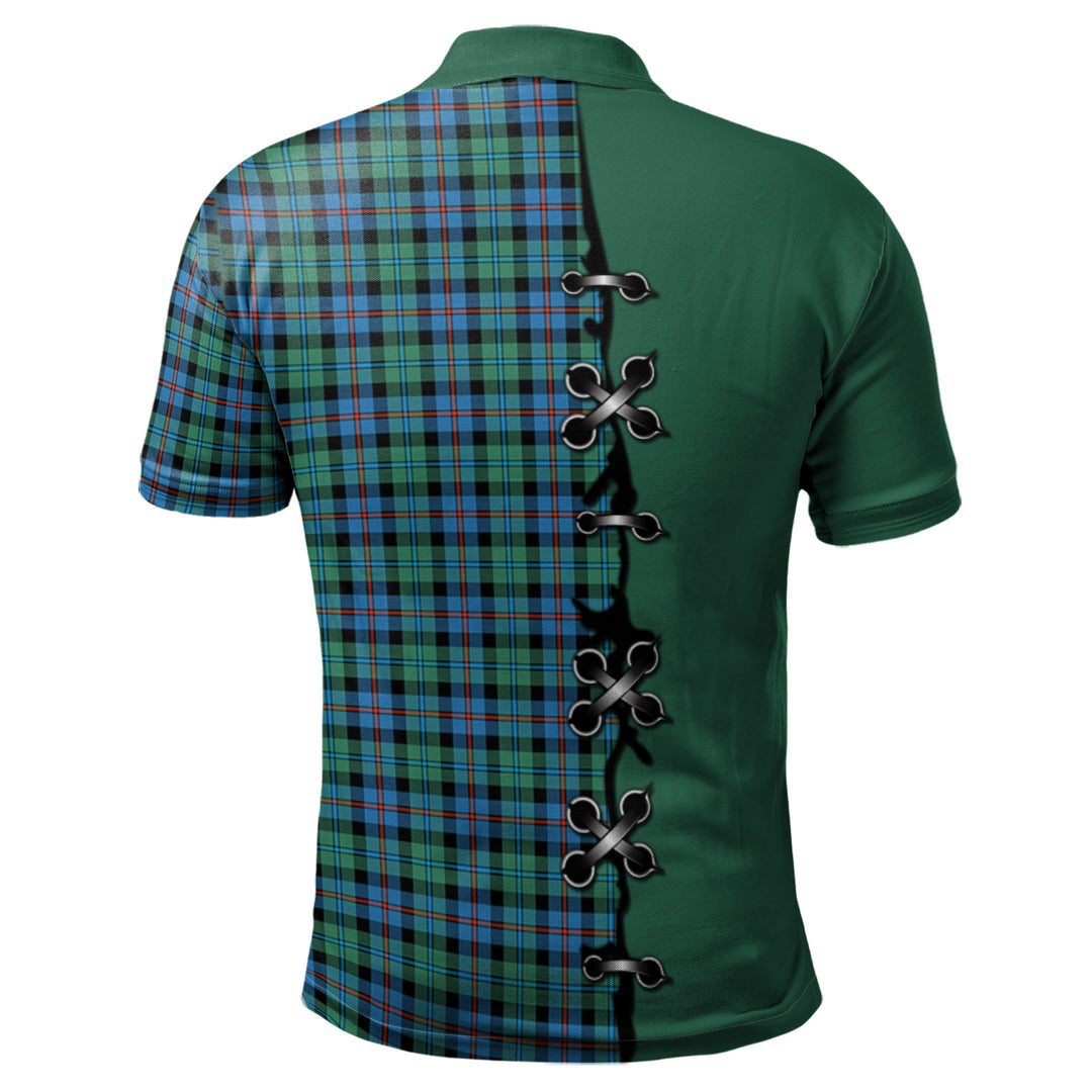 Campbell of Cawdor Ancient Tartan Polo Shirt - Lion Rampant And Celtic Thistle Style