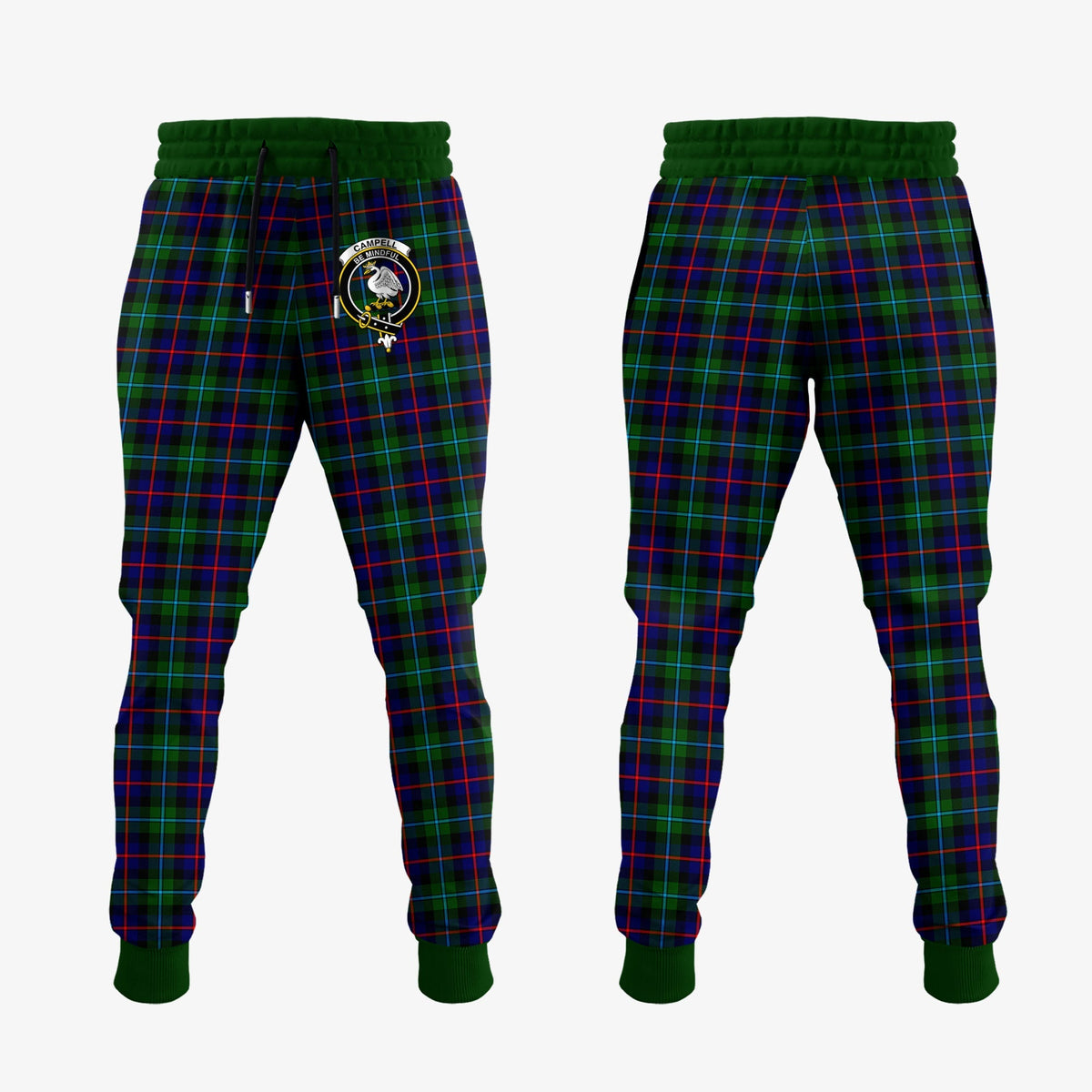 Campbell Of Cawdor Modern Tartan Crest Jogger Sweatpants