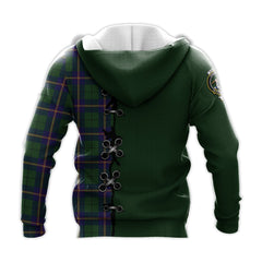 Carmichael Modern Tartan Hoodie - Lion Rampant And Celtic Thistle Style