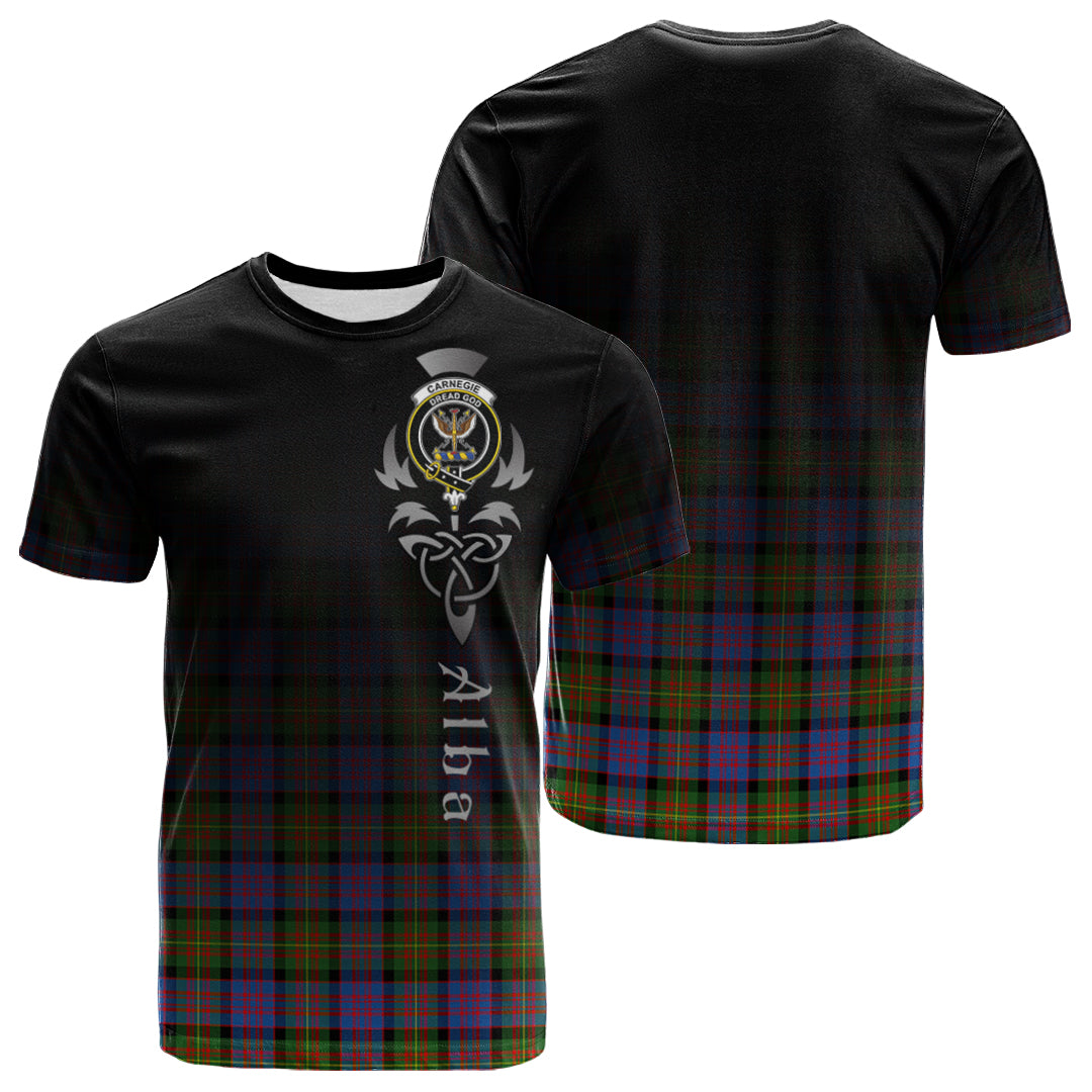 Carnegie Ancient Tartan Crest T-shirt - Alba Celtic Style