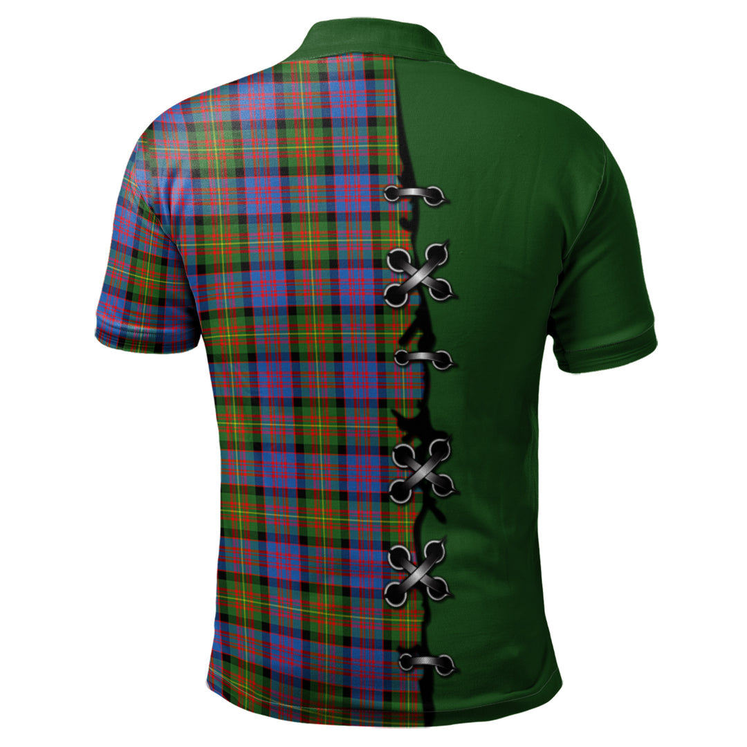 Carnegie Ancient Tartan Polo Shirt - Lion Rampant And Celtic Thistle Style