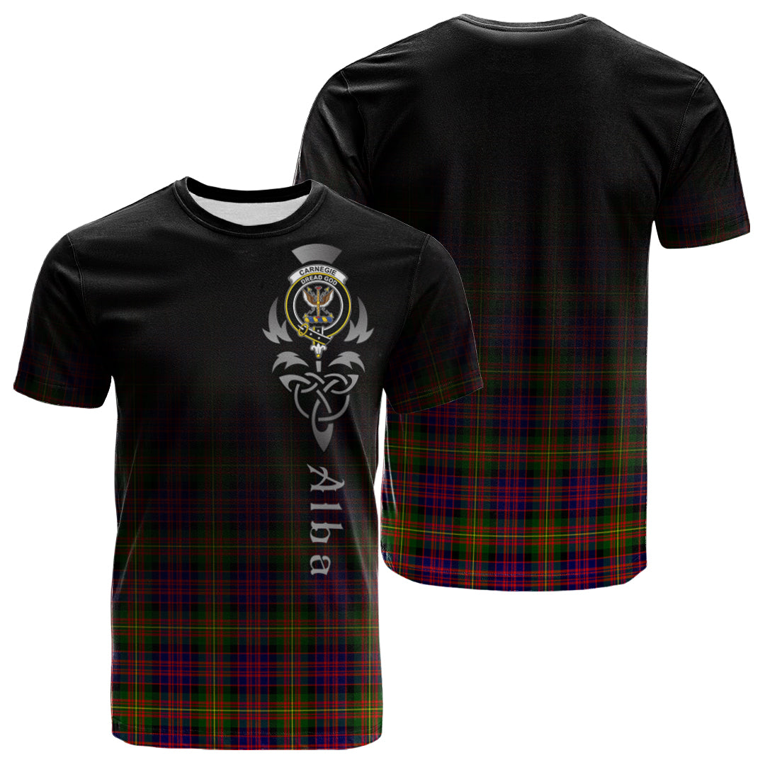 Carnegie Modern Tartan Crest T-shirt - Alba Celtic Style