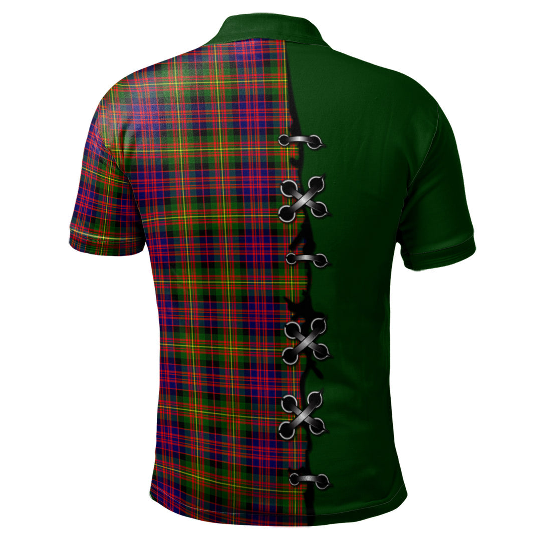 Carnegie Modern Tartan Polo Shirt - Lion Rampant And Celtic Thistle Style