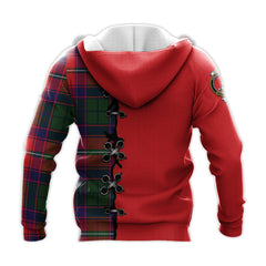 Charteris Tartan Hoodie - Lion Rampant And Celtic Thistle Style