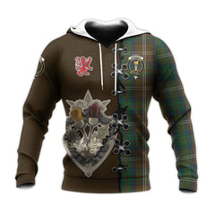 Chisholm Hunting Tartan Hoodie - Lion Rampant And Celtic Thistle Style